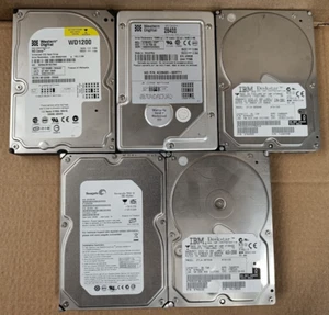 5x 3.5" IDE Harddrive HDD 8GB 40GB 30GB 250GB 120GB RETRO VINTAGE - JOBLOT - Afbeelding 1 van 1
