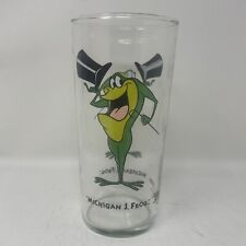 1993 WARNER BROS Looney Tunes Michigan J. Frog Glass Tumbler VTG 6"