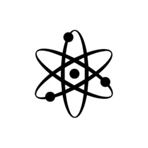 Atom - Vinyl Decal Computer Decal Bumper Sticker Window Sticker Science Einstein - Picture 1 of 2