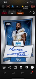 DIGITAL Topps WWE Slam Chrome 25 Montez Ford Blue Brand Signature - Picture 1 of 2