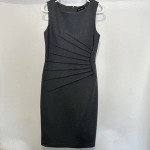 IVANKA TRUMP Women Dress Size 4  Gray Sleeveless Pleated Zip Closure Stretch - Picture 1 of 9