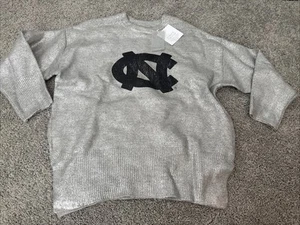 NWT Women’s Gameday Couture UNC Tarheels Metallic Silver Sweater Size Medium New - Picture 1 of 6