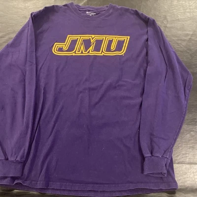 Camiseta Champion James Madison University JMU Manga Larga Talla Adulto XL Púrpura Foto 1 de 3