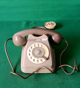 TELEFONO FISSO SIP SIEMENS AUSO A DISCO ROTELLA BIGRIGIO VINTAGE ANNI '80. CY18 - Foto 1 di 9