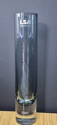 LSA INTERNATIONAL Vintage KHS Krosno Poland Smoked Glass Bud Vase H. 22cm - Image 1 of 4