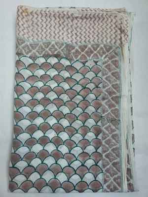 100% Cotton Sarong, Block Printed Sarong Pareo, Cotton Boho Scarf Neck Head Wrap - Image 1 of 4