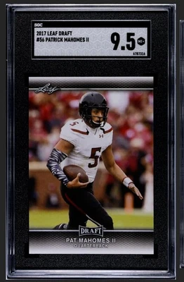 Tarjeta de novato 2017 Leaf Draft #56 Patrick Mahomes II⭐️🔥SGC 9,5🔥 Foto 1 de 2