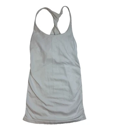 Sutiã Bebe Feminino Tamanho Pequeno Torção Racerback Off White Prateleira Forro EUA - Imagem 1 de 4