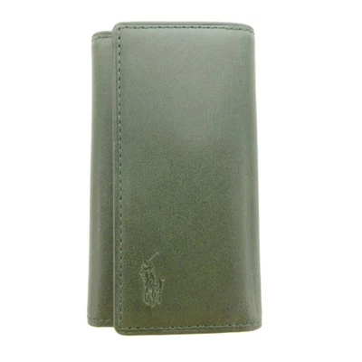 Ralph Lauren Polo 4Key Leather Wallet Cowhide Green Men's Used - Image 1 of 4