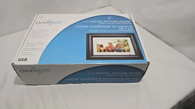 Omnitech Digital Picture Frame  Black 7in Screen NEW in Open box - Image 1 of 4