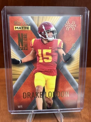 8/25 - 2022 Wild Card DRAKE LONDON National Orange Gold X-PLODE MATTE #MXPN-11 - Image 1 of 2