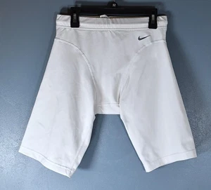 NIKE Pro Elite Compression Half Tights Shorts (337780) men's large, white - Picture 1 of 8