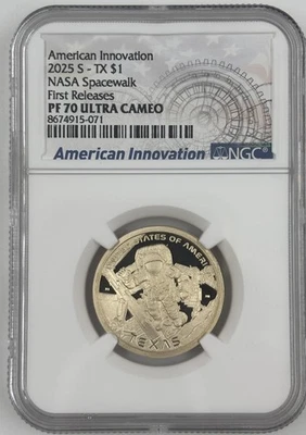 2025 S PROOF TEXAS AMERICAN INNOVATION NGC PF 70 🔥FIRST RELEASES🔥 - Image 1 of 2