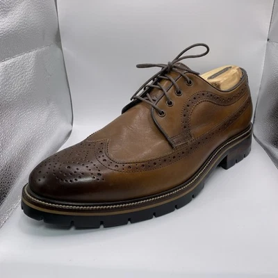 Johnston & Murphy XC Flex Cody Longwing Shoes Men's 11.5 M Brown Brogue Wingtip - Image 1 of 4
