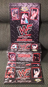 WWF WRESTLEMANIA LIVE Photo Cards Complete Set In Album + Full Box NEW 250+cards