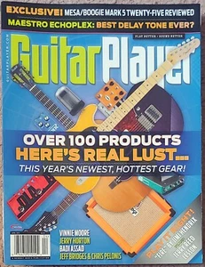 VINNIE MOORE JEFF BRIDGES GUITAR PLAYER MAG APRIL 2015 - Picture 1 of 2