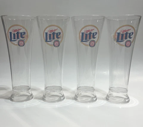 4 MILLER LITE Super Bowl XXXV (35) NFL Baltimore Ravens Pilsner Glass Cover