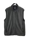 Izod Fleece Vest PerformX Size L Large Dark Gray Zipped Pocket