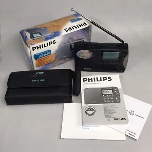 Philips AE 3650 Digital World Receiver Radio FM/MW/SW 13 Bands w/ Case Box New - Picture 1 of 15