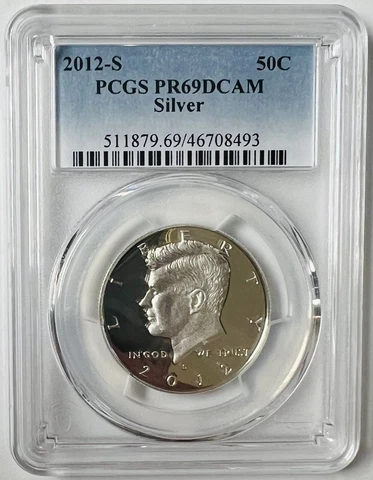 2012 S Proof Silver Kennedy Half Dollar PCGS PR69DCAM Cover