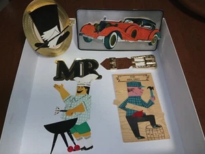 Sammelalbum Vintage 60-70er Herren Geschenkverpackung Verzierungen Handwerk Vatertag 6ct - Bild 1 von 4