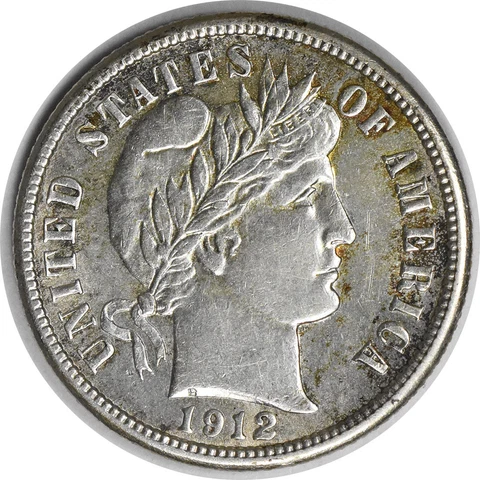 1912-S/S Barber Silver Dime RPM1 AU Slider Uncertified #1137 Cover