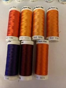 7 Gutermann Sulky Thread Spools 40 Wt 35 Wt Rayon Variety Colors  250yd Lot #18S - Picture 1 of 1