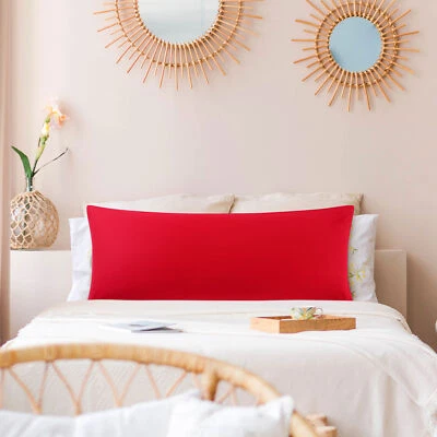 Funda de almohada de algodón egipcio Fundas de almohada corporales Algodón con cierre de cremallera Foto 1 de 4