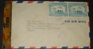 NICARAGUA # C172 CENCORED AIRMAIL TO SAN FRANCISCO CALIFORNIA 1943 COVER  - Picture 1 of 2