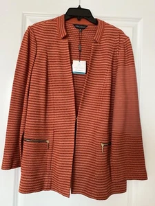 Ming Wang Tailored Fit Multicolor Strip Jacket Size 0X $340 - Picture 1 of 5