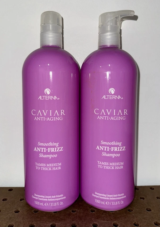 2 PACK ALTERNA CAVIAR ANTI-AGING SMOOTHING ANTI-FRIZZ SHAMPOO 33.8 OZ TAMES HAIR - Image 1 of 4