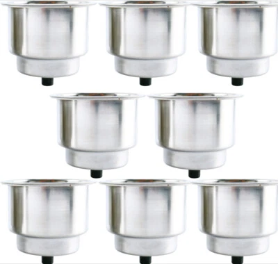 8件装不锈钢嵌入式饮料杯架带排水船用房车露营车 — 第 1/4 张图片