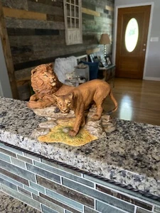 Lenox Wildlife of the Seven Continents Lions of Africa Porcelain Figurine 1988 - Picture 1 of 7