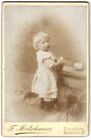 Fotografie F. Motschmann, Nürnberg, Maxfeldstr. 48, Kleines Kind im Kleid 