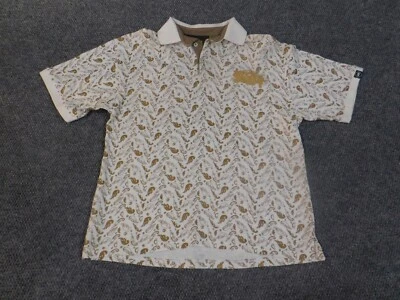 Mecca рубашка большой белый мужской y2k винтажный геометрический хип-хоп поло ретро коричневый - Изображение 1 из 4