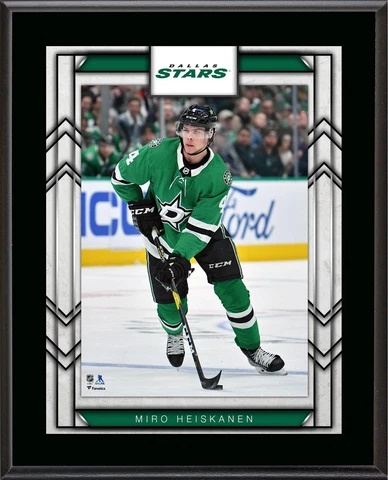 Miro Heiskanen Dallas Stars 10.5" x 13" Sublimated Player Plaque Cover