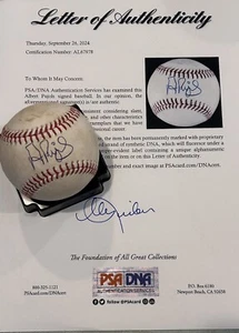 ALBERT PUJOLS SIGNED GAME USED BALL MLB HOLOGRAM AUTHENTICATION PSA/DNA - Picture 1 of 17