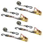 Uscc - 1" X 8' Camo Strap W/Vinyl Coated S Hook And Keeper Latch - 4Pk