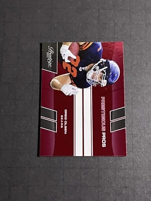 2011 Panini Prestige Greg Olson Prestigious Pros Parallel Card #25 Chicago Bears - Image 1 of 2