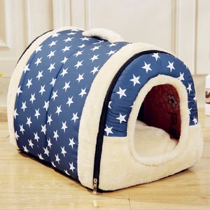 Haustier Hundehütte Faltbar Haustier Hundebett Katzenbett Matte Haus Reise Zwinger Haustierprodukt - Bild 1 von 13
