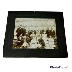 Kabinettkarte Gruppenportrait Wiedersehen Foto Vintage Antik 1900 - Bild 1 von 4