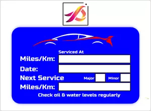 vinyl Oil Change Stickers Reminder Auto Car Van Next Service Due Label Garage - Foto 1 di 3