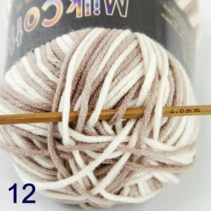 AIP New 1Skeinx50gr Soft DK Baby Cotton Crochet Yarn Colorful Scarf Knitting 12 - Picture 1 of 4
