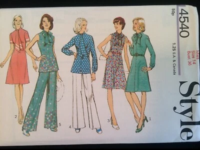 Pattern Style 4540, misses’ dress or tunic, trousers, sleeve var. sz 14 - Image 1 of 2