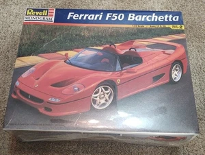 ✨Revell✨ FERRARI F50 BARCHETTA Sports Car Model Scale 1/24 Sealed Box And Parts - Picture 1 of 6