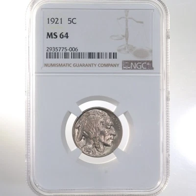 1921 Buffalo 5C NGC Certified MS64 - Image 1 of 2