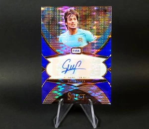 David Silva Auto 2024-25 Panini Select FIFA Soccer Blue Pulsar Manchester City - Picture 1 of 13