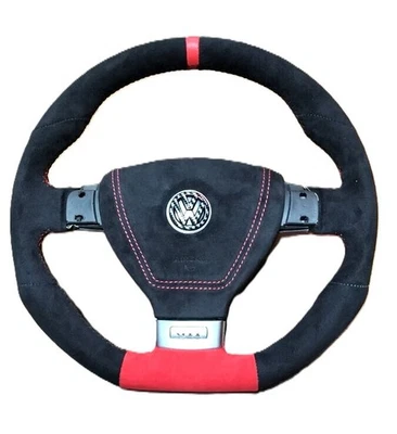 Volante Volkswagen GTI Custom Alcantara OEM Costuras rojas GOLF Polo  Foto 1 de 4