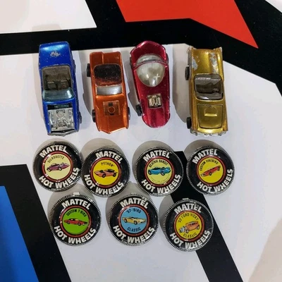 LOTE VINTAGE HOT WHEELS PIN & REDLINE 1967 1968 Firebird Python Silhouette Tbird Foto 1 de 4