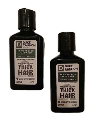 Duke Cannon News Anchor Hair Wash Thick Hair Shampoo Conditioner 3oz 2 Bottles - Image 1 of 4
